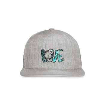 Love John - Snapback Baseball Cap - heather gray - Front