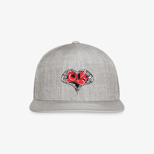 ZEBRA LOVE HEART - Snapback Baseball Cap