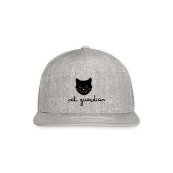 Cat Guardian (Feline Protection) - Snapback Baseball Cap - heather gray - Front