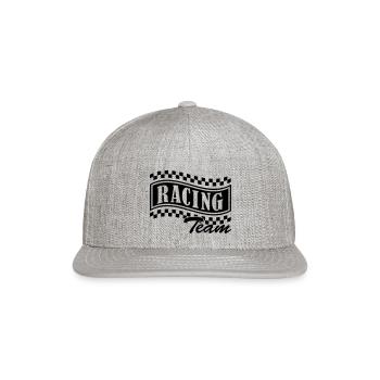 Racing Team - Snapback Baseball Cap - heather gray - Front