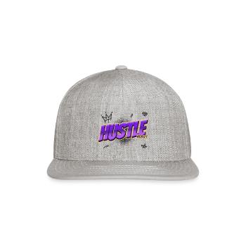 Hustle boy - Snapback Baseball Cap - heather gray - Front