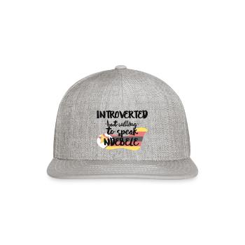 Introverted But Willing To Speak Ndebele - Snapback Baseball Cap - heather gray - Front