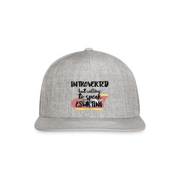 Introverted But Willing To Speak Eswatini - Snapback Baseball Cap - heather gray - Front