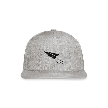 Papers Airplane - Snapback Baseball Cap - heather gray - Front