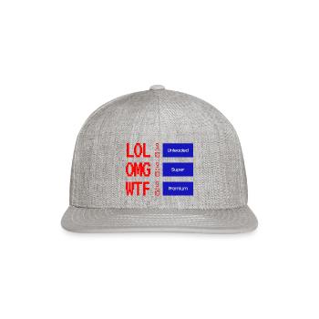 Lol Omg Wtf Gas Prices - Snapback Baseball Cap - heather gray - Front