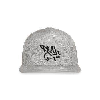 real g - Snapback Baseball Cap - heather gray - Front