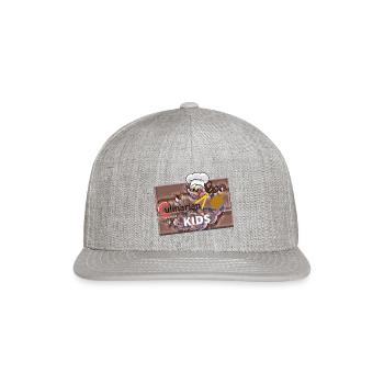 Culinarian Kids Service mark 6 - Snapback Baseball Cap - heather gray - Front