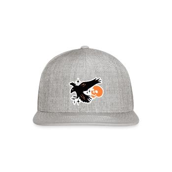 raven - Snapback Baseball Cap - heather gray - Front