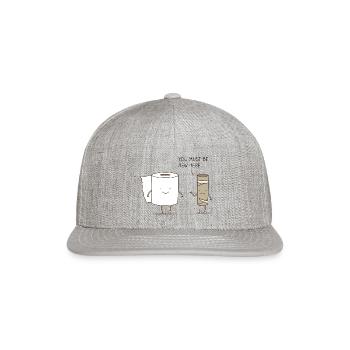 Paper Work - Snapback Baseball Cap - heather gray - Front