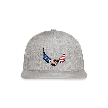 Juneteenth African American - Snapback Baseball Cap - heather gray - Front