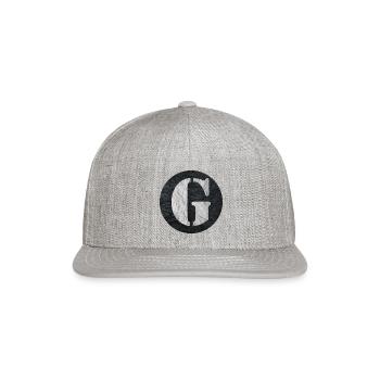 G letter. - Snapback Baseball Cap - heather gray - Front