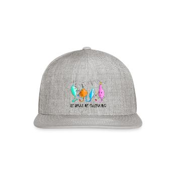 Neural Net-Working: Synapses Socializing - Snapback Baseball Cap - heather gray - Front