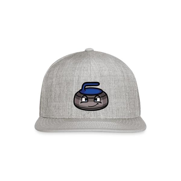 Curling stone mascot - blue Snapback Baseball Cap