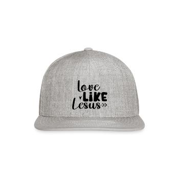 Love Like Jesus - Snapback Baseball Cap - heather gray - Front