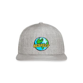 Respect Earth - Snapback Baseball Cap - heather gray - Front