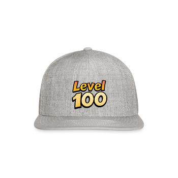 Level 100 - Snapback Baseball Cap - heather gray - Front
