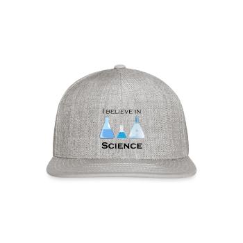 Science Optimistic Meme - Snapback Baseball Cap - heather gray - Front