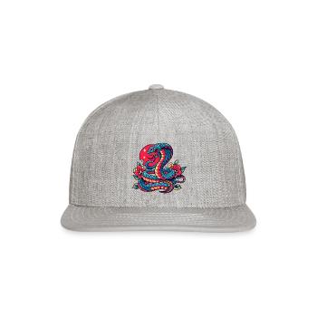 Vintage Cobra Flash Tattoo - Snapback Baseball Cap - heather gray - Front