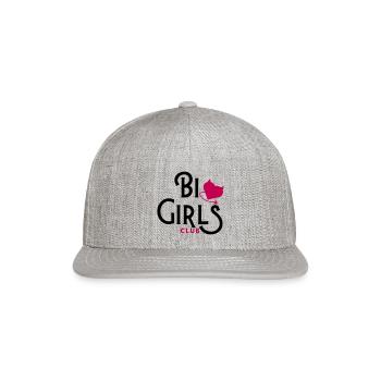 Bi Girls Club - Snapback Baseball Cap - heather gray - Front