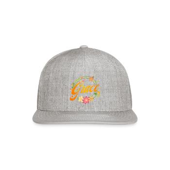 Religious Christian Inspirational Gift - Snapback Baseball Cap - heather gray - Front