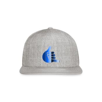 shaka ocean blue - Snapback Baseball Cap - heather gray - Front
