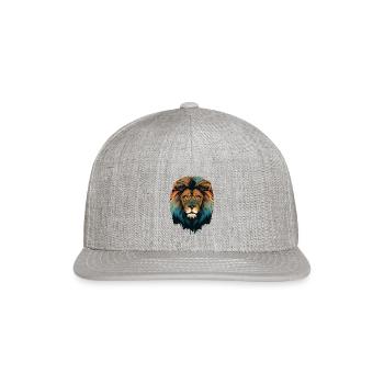 Lion Lion - Snapback Baseball Cap - heather gray - Front