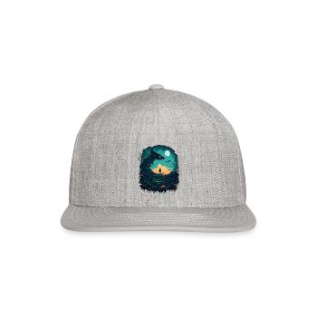 trending - Snapback Baseball Cap - heather gray - Front
