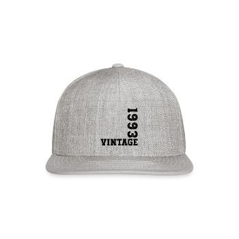 Vintage 1993 - Limited Edition Retro - Snapback Baseball Cap - heather gray - Front