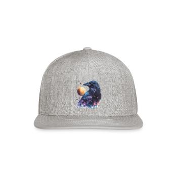 Celestial Raven Clipart Clipart, Crow Bird Witch - Snapback Baseball Cap - heather gray - Front