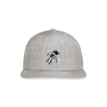 Astronaut Drift: Dandelion Seeds and mindfulness - Snapback Baseball Cap - heather gray - Front