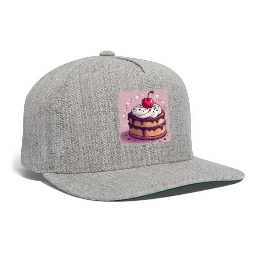 Cherry‑Topped Celebration Cake Design - Snapback Baseball Cap