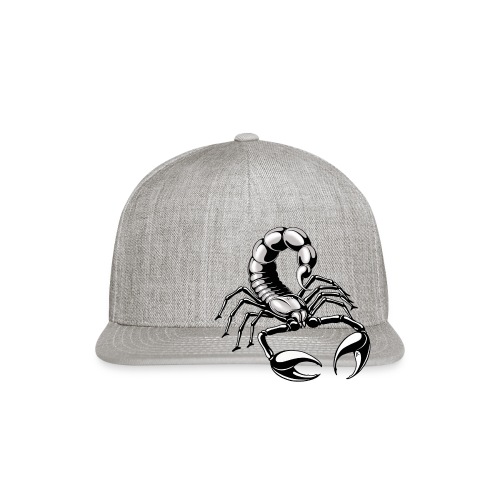 scorpion - silver - grey - Snapback Baseball Cap