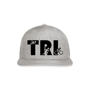 triathlon - Snapback Baseball Cap - heather gray - Front