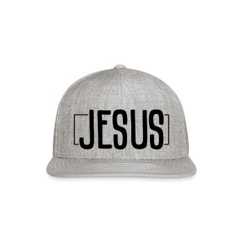 Jesus - Snapback Baseball Cap - heather gray - Front