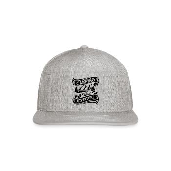 camping my wild adventure - Snapback Baseball Cap - heather gray - Front