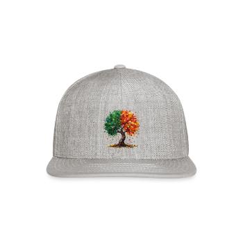 Seasonal Color Tree - Snapback Baseball Cap - heather gray - Front