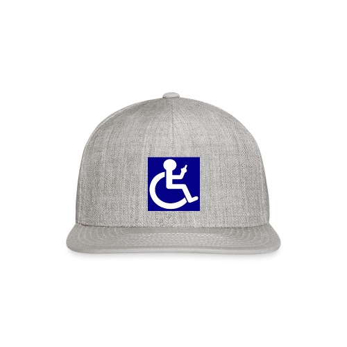 Wheelchair user showing his finger - Snapback Baseball Cap