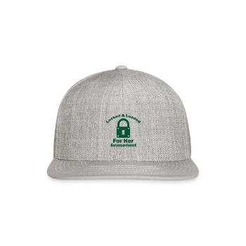 Locked and loaded BDSM fetish roleplay - Snapback Baseball Cap - heather gray - Front