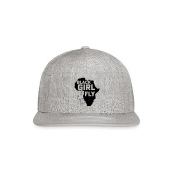 Black Girl Fly, Black Woman, Black Girl Magic - Snapback Baseball Cap - heather gray - Front