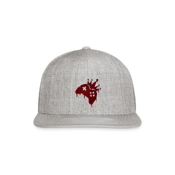 Split Screen Halloween - Snapback Baseball Cap - heather gray - Front