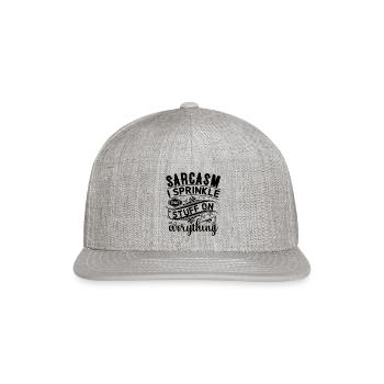 Sarcasm - Snapback Baseball Cap - heather gray - Front