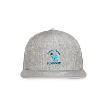 Tummy Ache Survivor - Snapback Baseball Cap - heather gray - Front