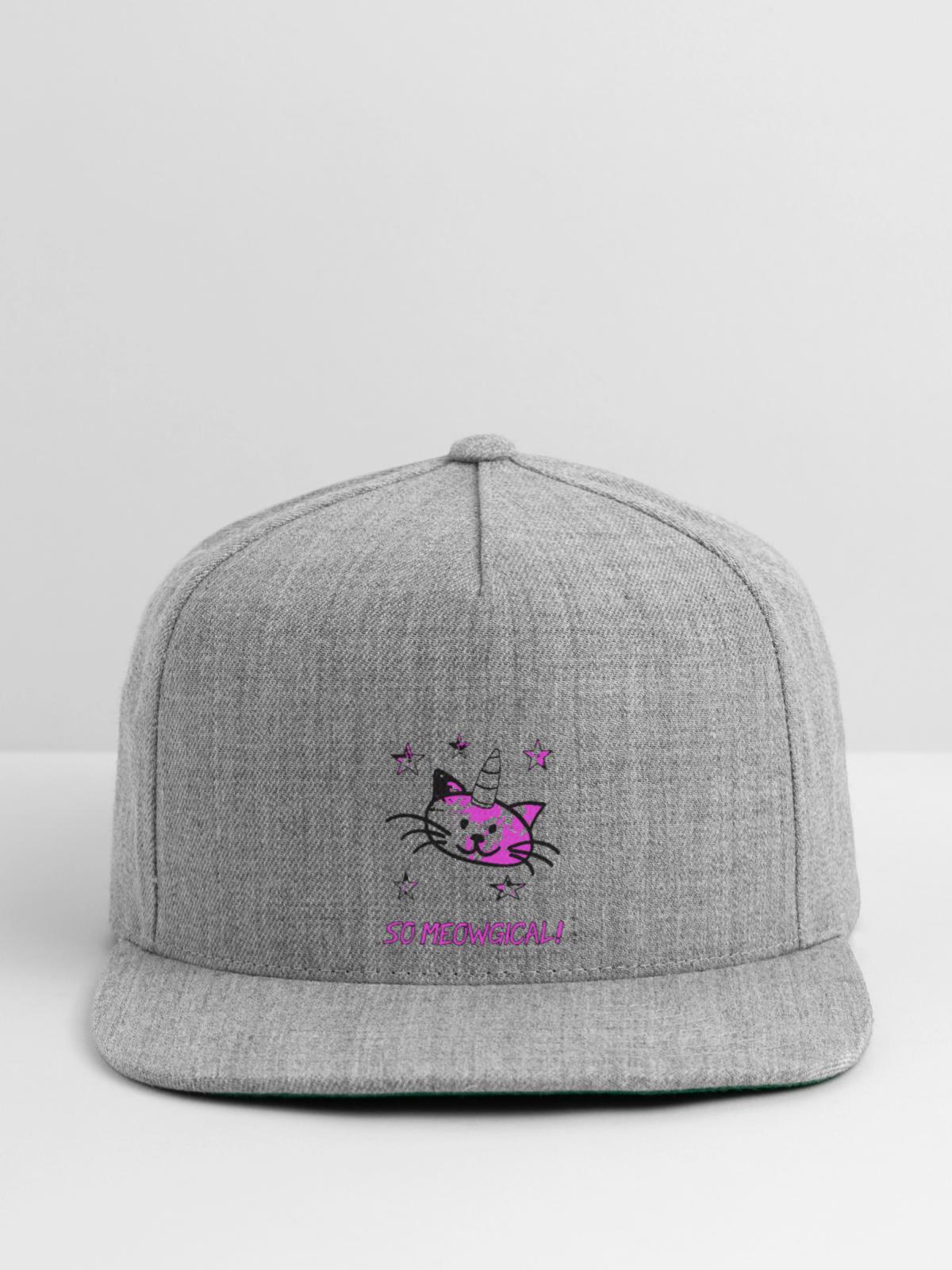 So Meowgical - Snapback Baseball Cap - heather gray - Front