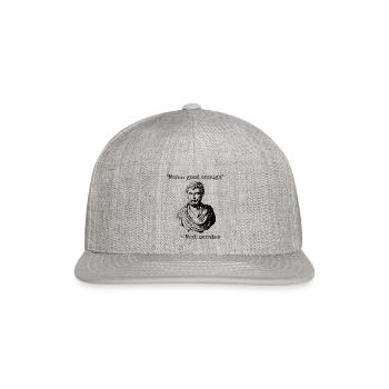 Mediocrates Meh Good Enough - Snapback Baseball Cap - heather gray - Front