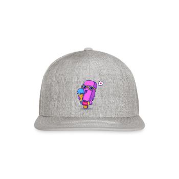 Ice Cream - Snapback Baseball Cap - heather gray - Front