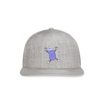 Soap Running - Snapback Baseball Cap - heather gray - Front