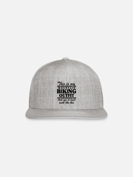 This Is My Mountain Biking Outfit Funny Mtb - Snapback Baseball Cap - heather gray