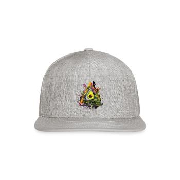 Avocado Triangle - Snapback Baseball Cap - heather gray - Front