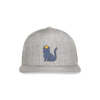 Big Kitty Lil Ducky - Snapback Baseball Cap - heather gray - Front