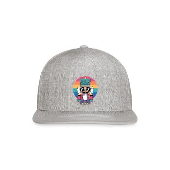 Colorful Sunset Nutcracker Design - Snapback Baseball Cap - heather gray - Front